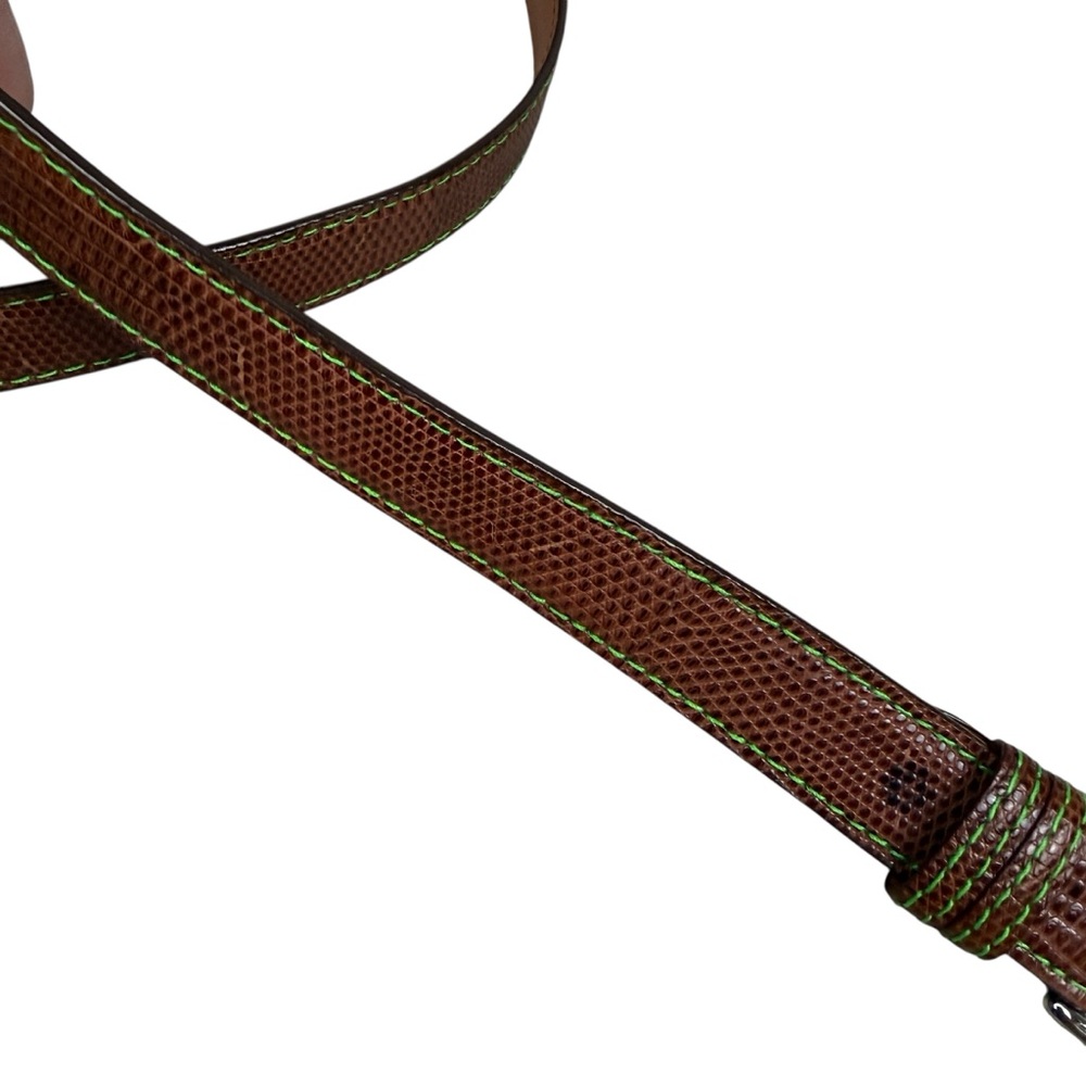 J Hilburn Veranus Lizard Leather Buckle Long Belt - Picture 3 of 5
